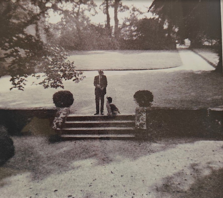 Henry Tresawna outside the front pad at Lamellyn