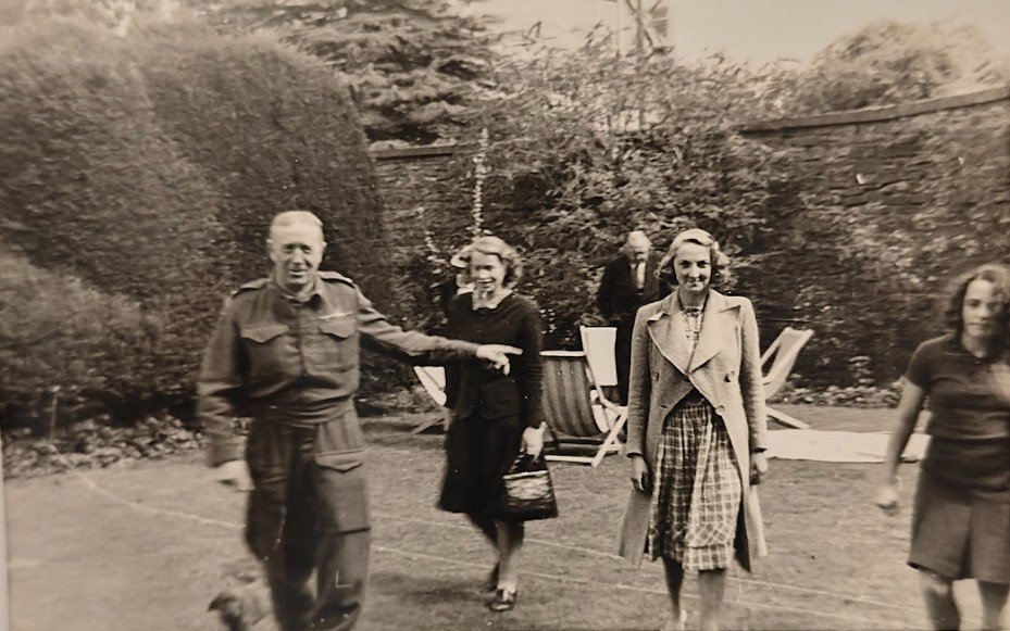 Henry Tresawna in the garden, in uniform